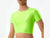 Gay Crop Tops | CIOKICX Glossy Short Sleeve Crop Top