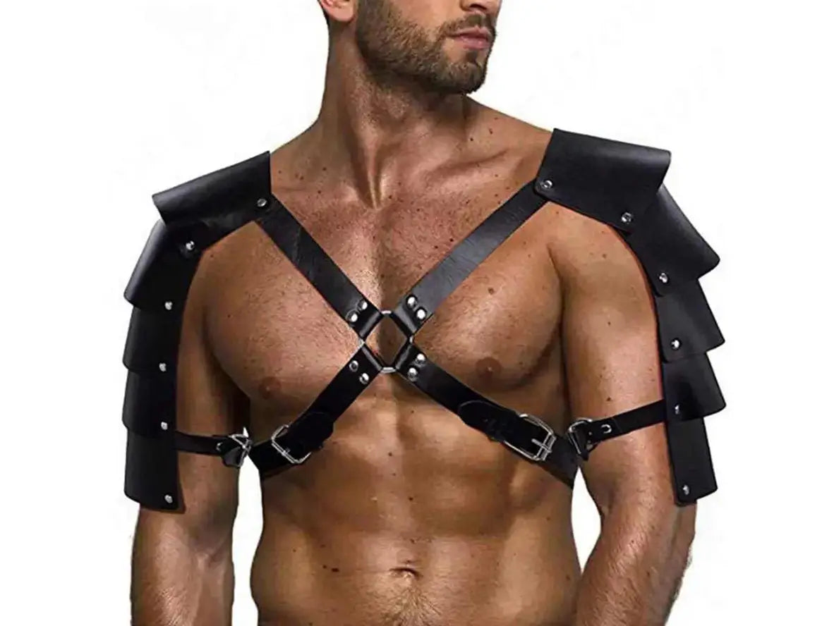 Gay Harness | Double Shoulder Armor Harness Costume