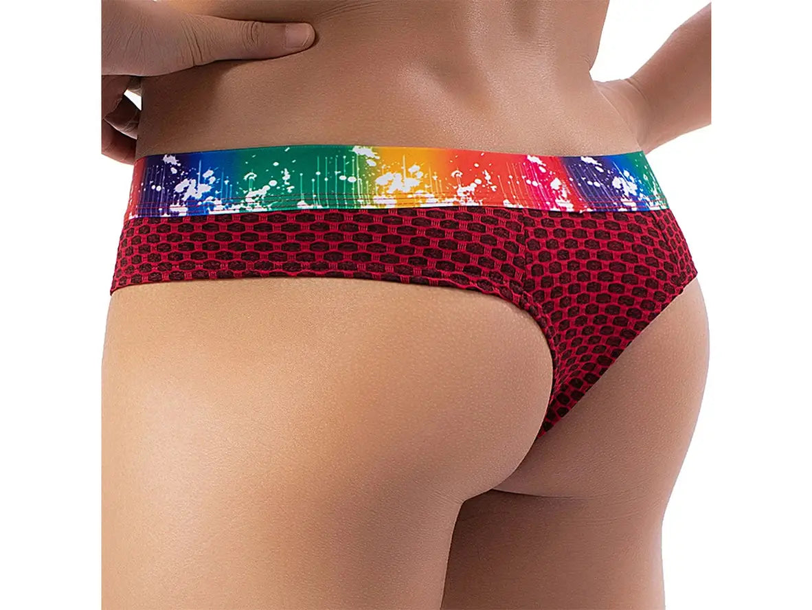 Gay Thongs | Rainbow Waistband Cheeky Underwear Thongs