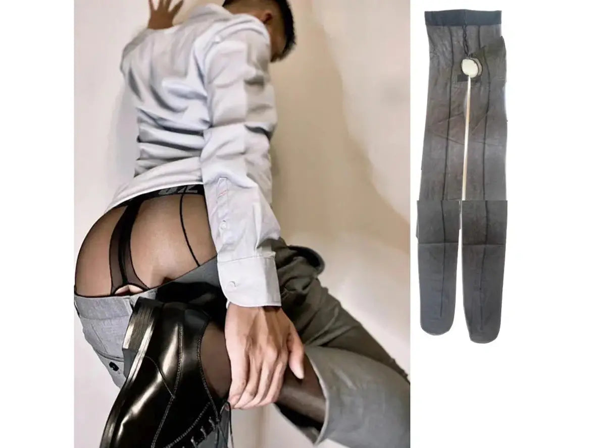 Gay Pantyhose | Slim Open Crotch Thin Stockings