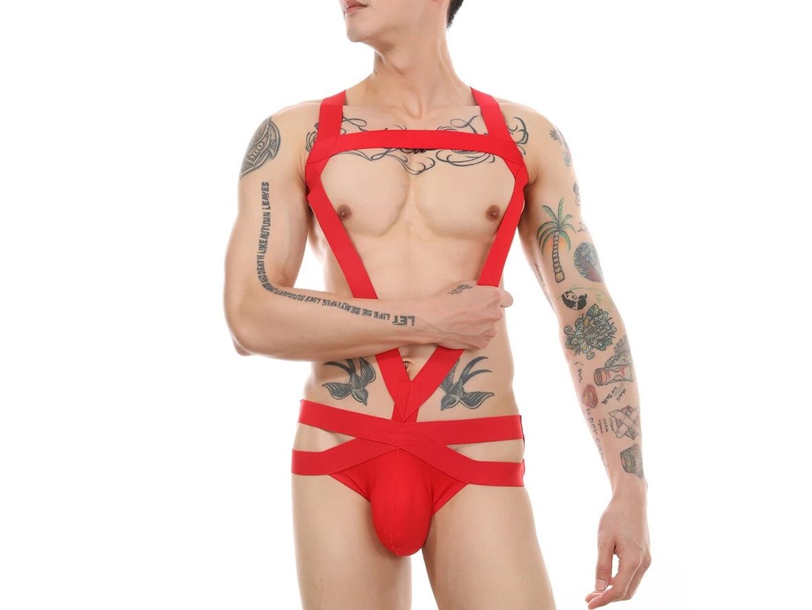 Gay Harness | CLEVER-MENMODE Backless Sexy Bodysuit
