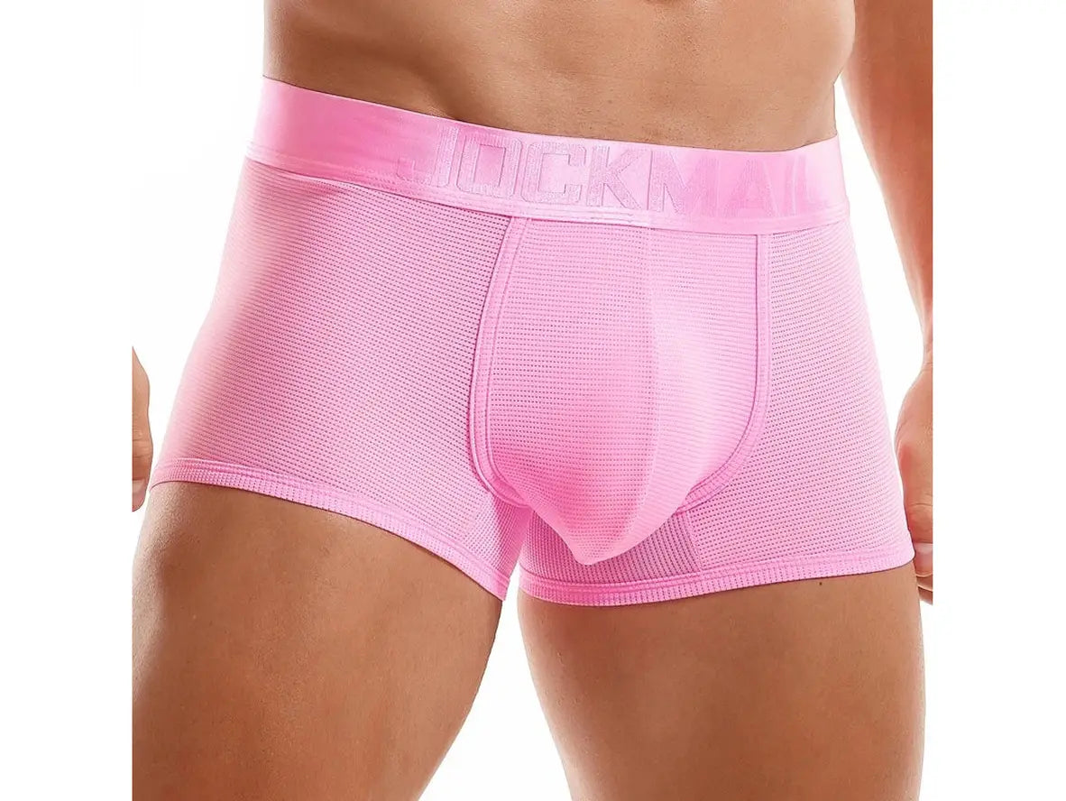 Gay Boxer Briefs | JOCKMAIL Underwear Bright Color Mesh Boxers