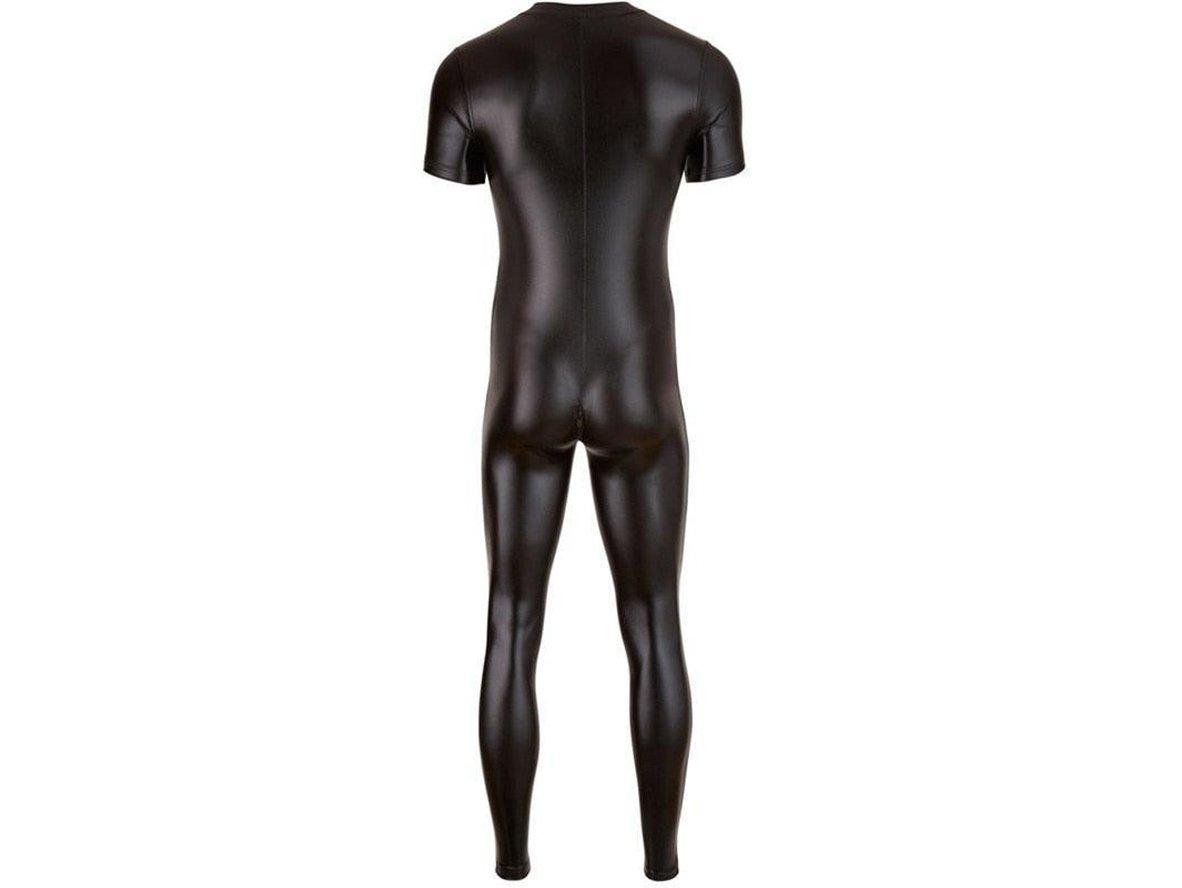 Gay Bodysuits | Clubwear Faux Leather Tight Skin Full Bodysuit Front Zipper
