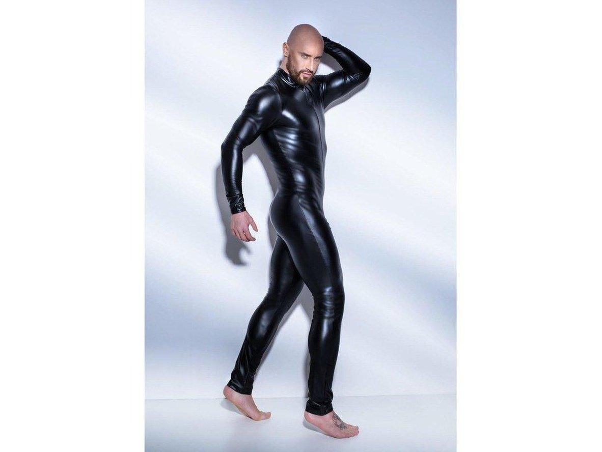 Gay Bodysuits | Wet Look Faux Leather One Piece Bodysuit