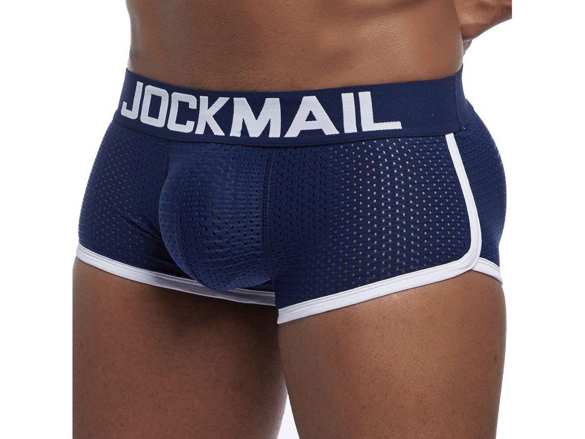 Gay Boxer Briefs | JOCKMAIL Mesh Butt Lifter Pouch Padded Boxers