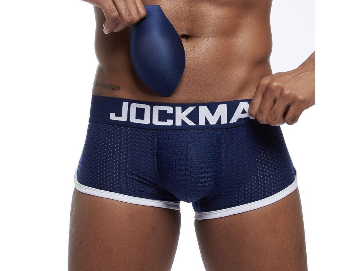 Gay Boxer Briefs | JOCKMAIL Mesh Butt Lifter Pouch Padded Boxers