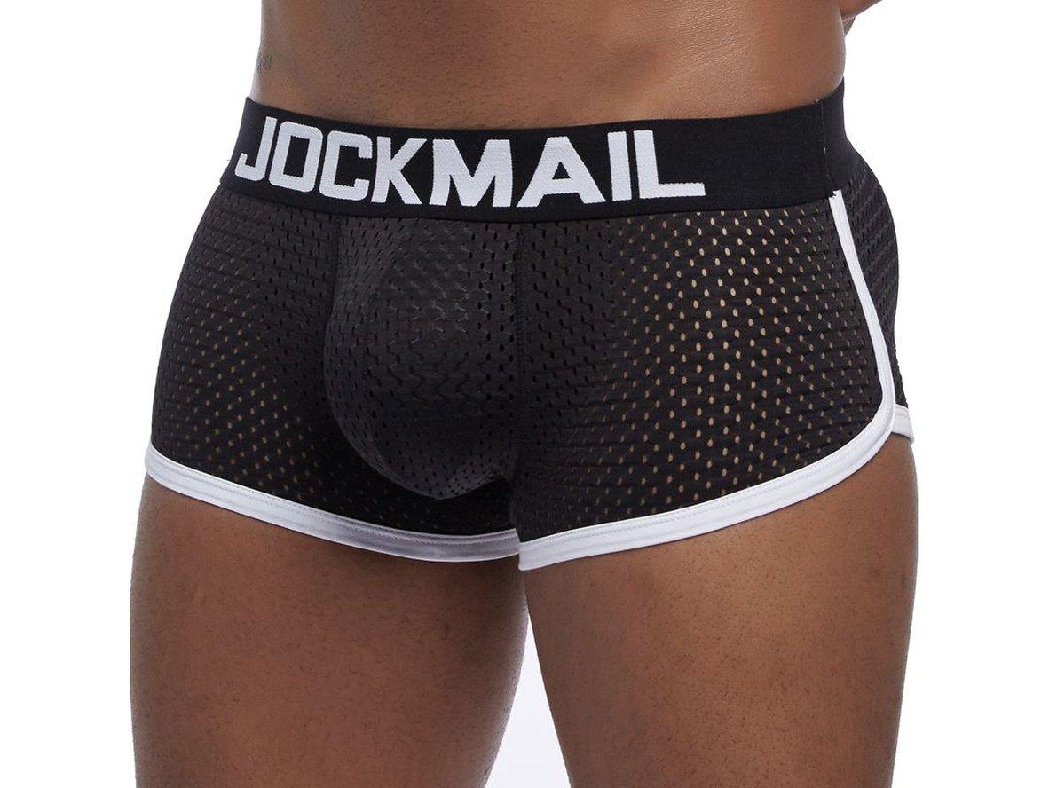 Gay Boxer Briefs | JOCKMAIL Mesh Butt Lifter Pouch Padded Boxers