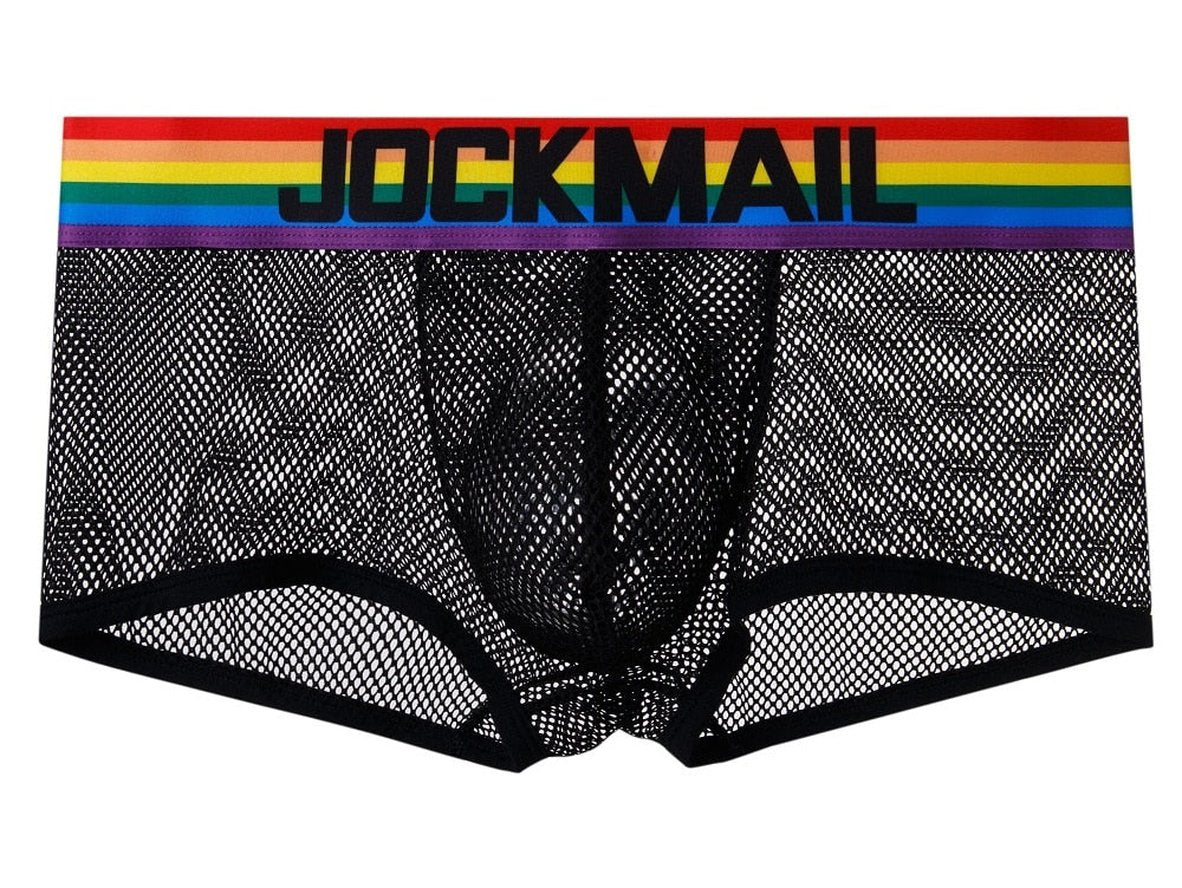 Gay Boxer Briefs | JOCKMAIL Underwear Pride Mesh Boxer Briefs