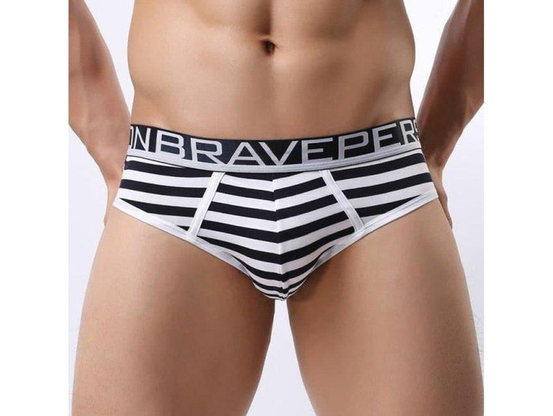 Gay Briefs | BRAVE PERSON Underwear Cotton Stripe Briefs