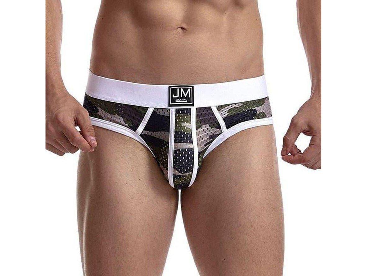 Gay Briefs | JOCKMAIL Underwear Camo Mesh Briefs