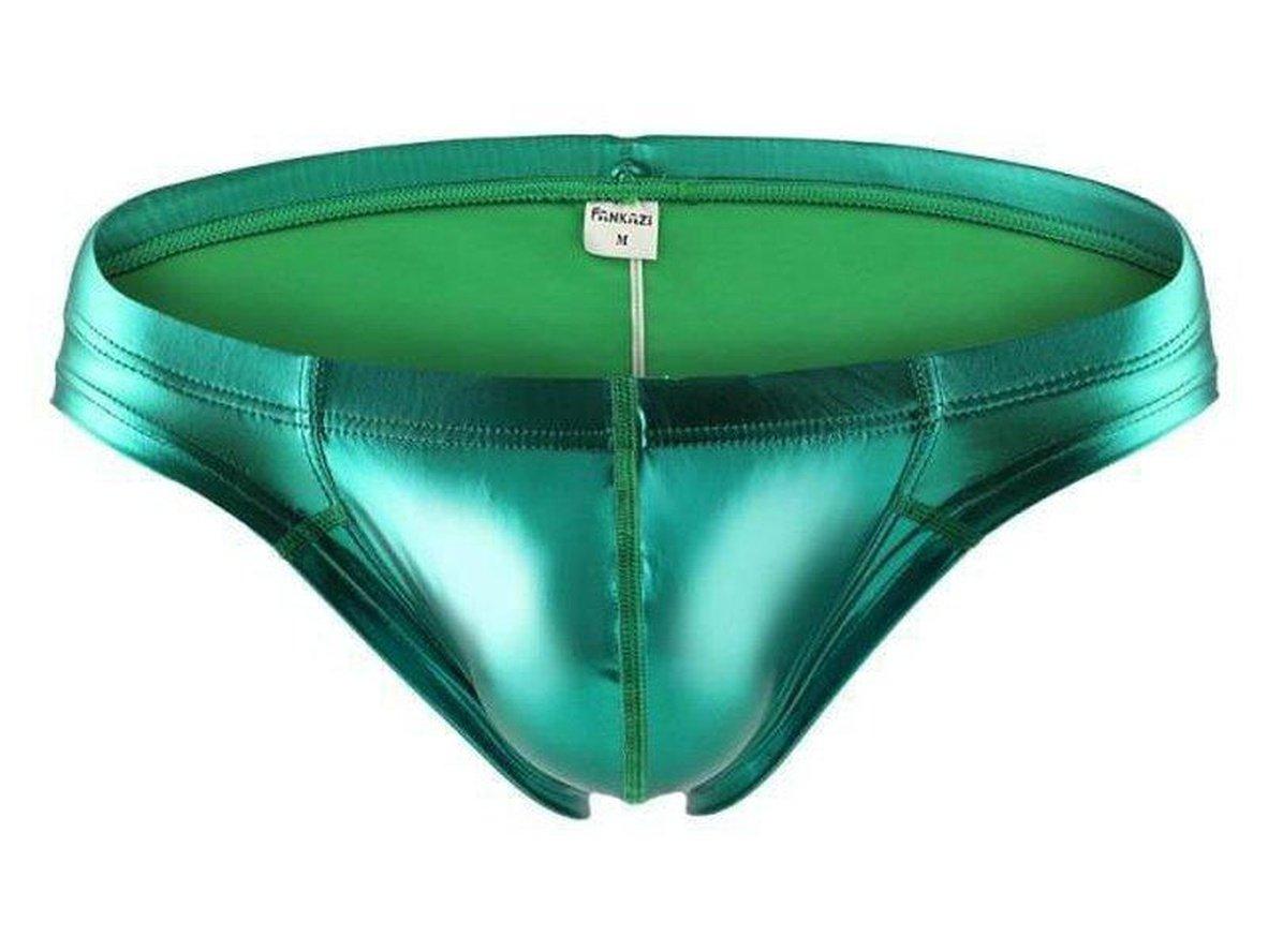 Gay Briefs | Shinny Faux Leather Briefs