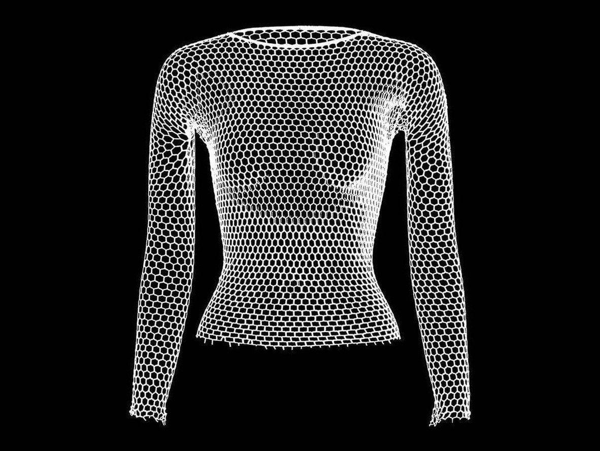 Gay Clubwear | Mesh Top Long Sleeve Lingerie