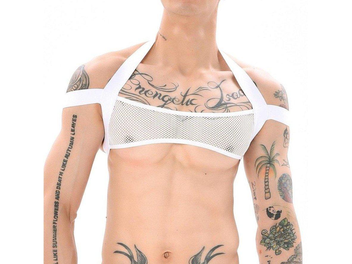 Gay Crop Tops | CLEVER-MENMODE Clubwear Mesh Crop Top