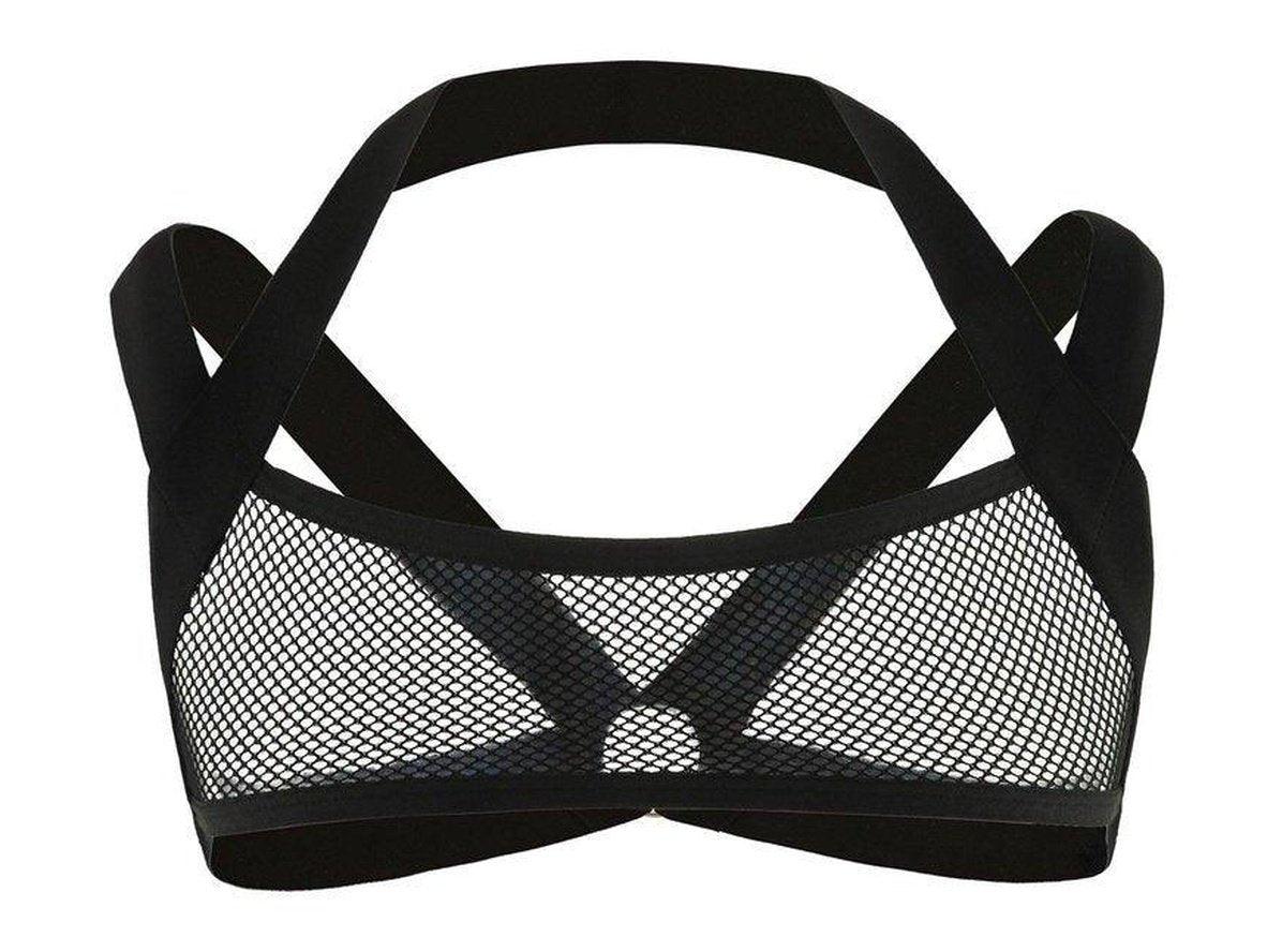 Gay Crop Tops | CLEVER-MENMODE Clubwear Mesh Crop Top