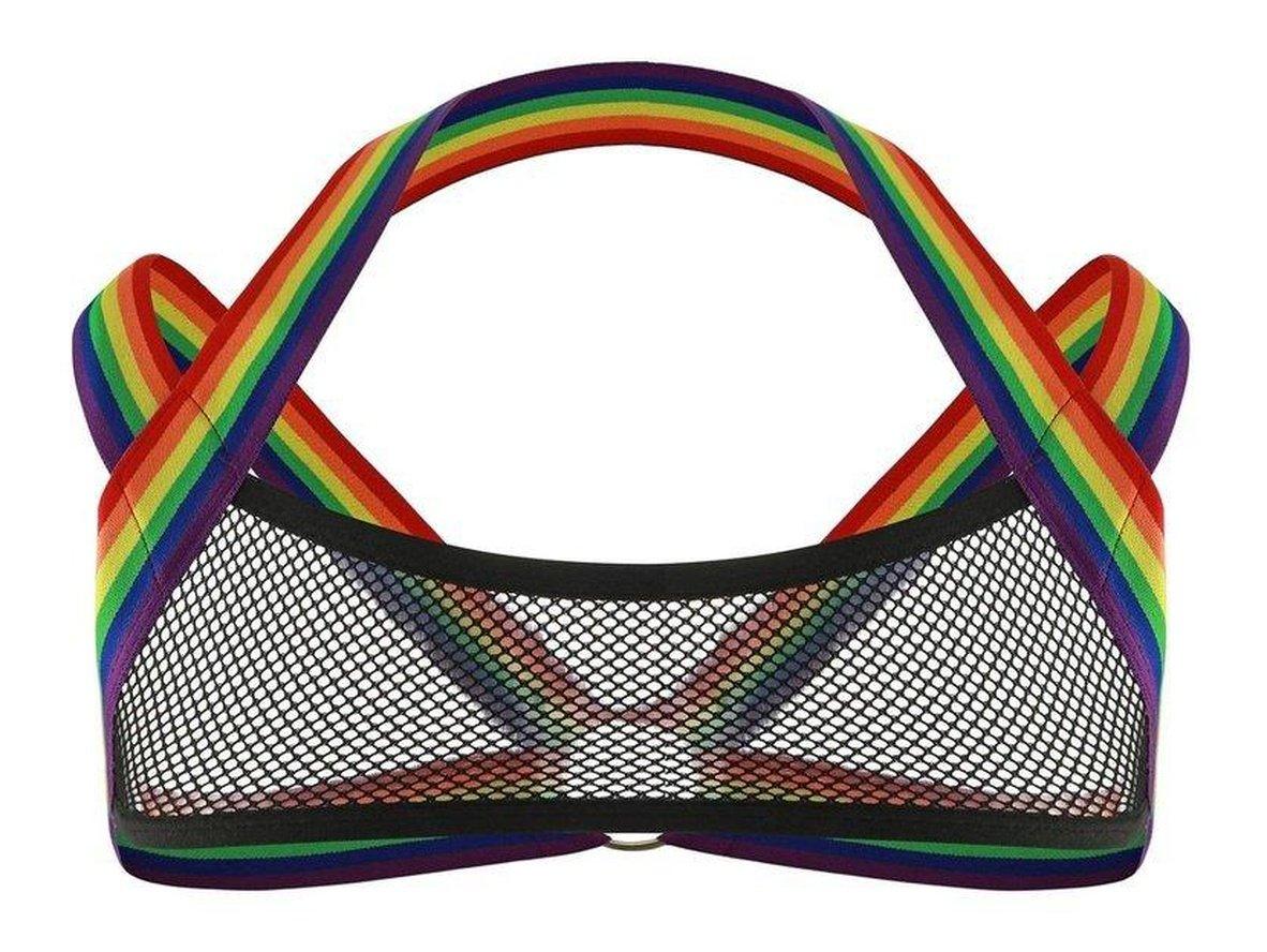 Gay Crop Tops | CLEVER-MENMODE Clubwear Mesh Crop Top