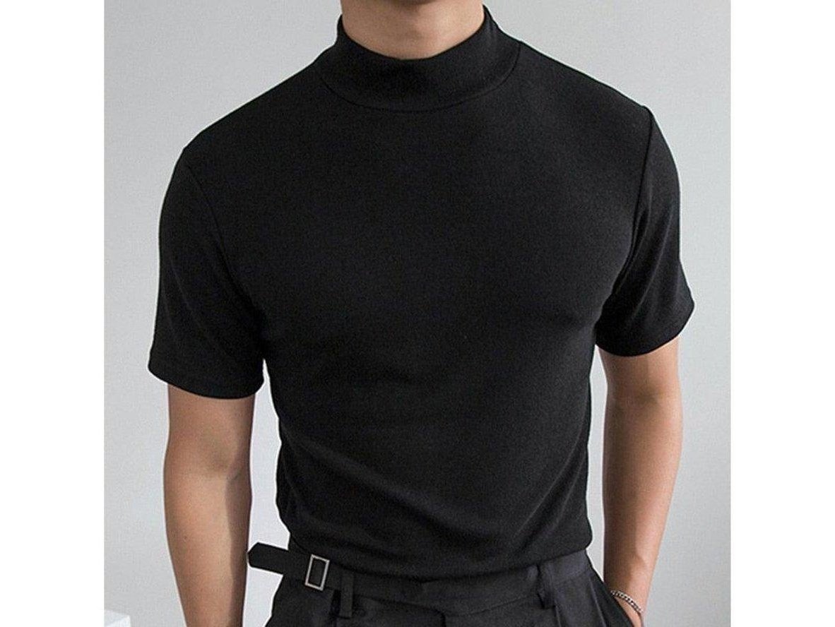 Gay Fashion Tops | High-Neck Short Sleeve Fashion Top