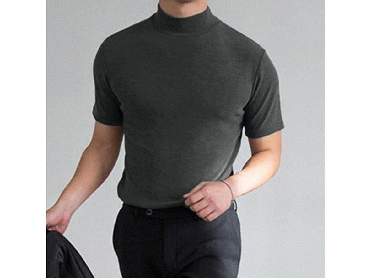 Gay Fashion Tops | High-Neck Short Sleeve Fashion Top