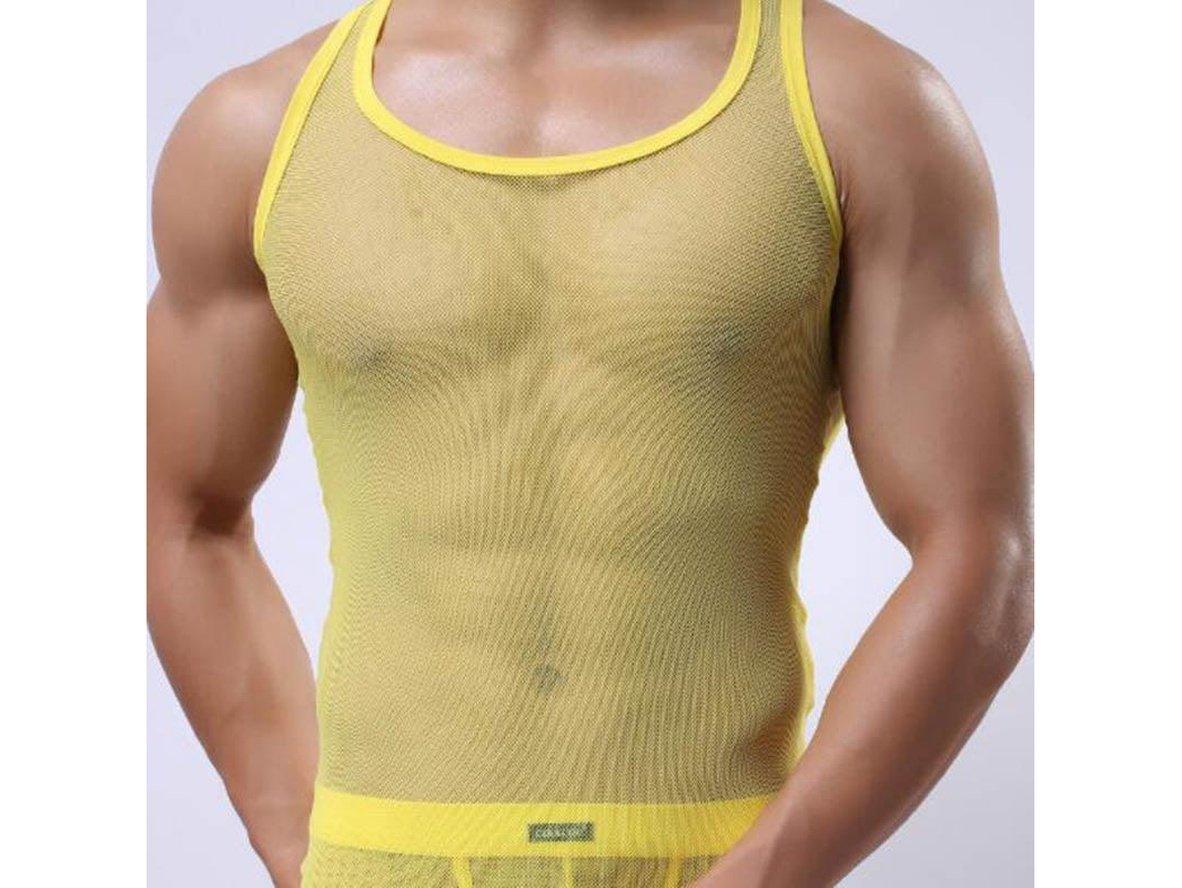 Gay Gym Tops | Sexy Mesh Tank Top
