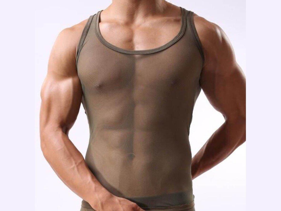 Gay Gym Tops | Sexy Mesh Tank Top