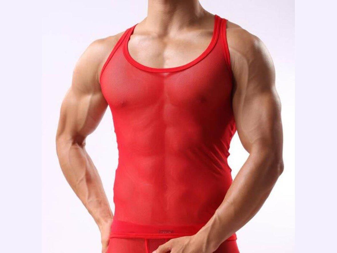 Gay Gym Tops | Sexy Mesh Tank Top