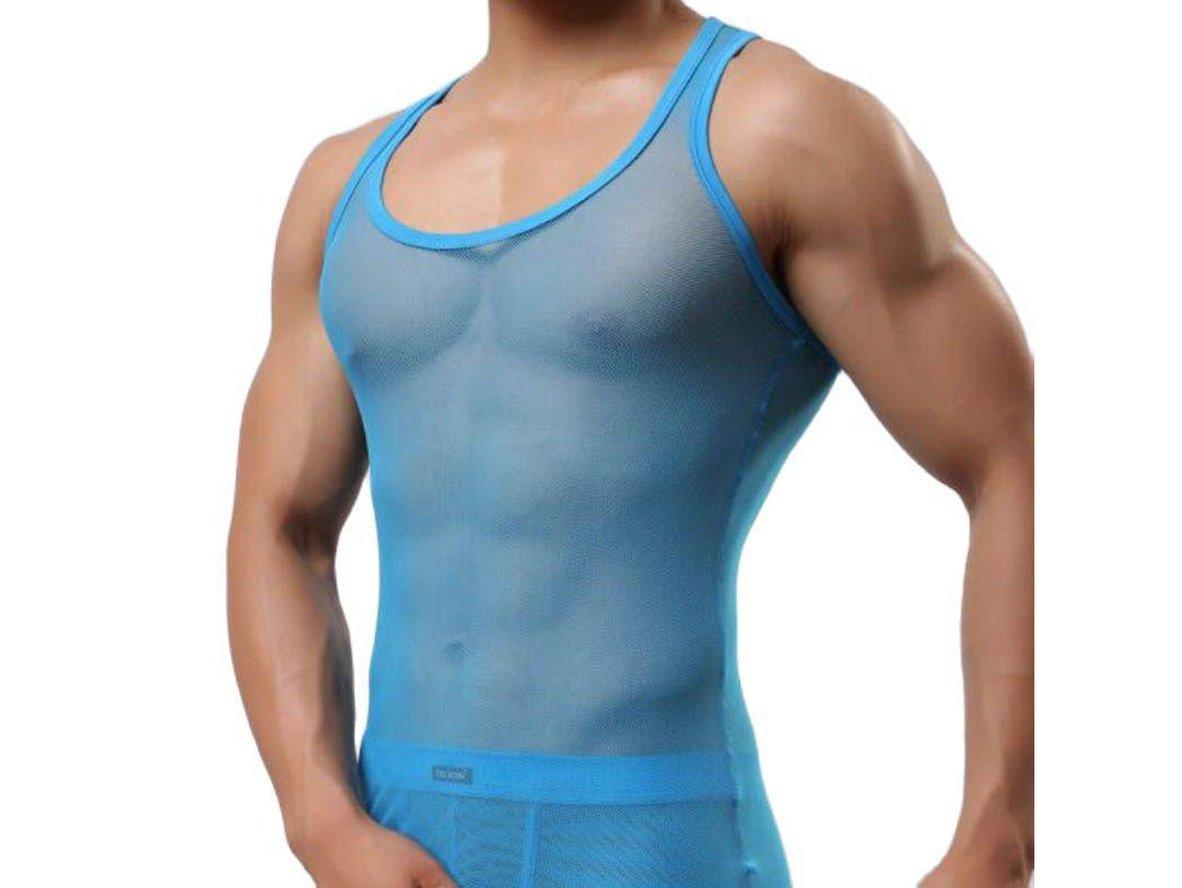 Gay Gym Tops | Sexy Mesh Tank Top