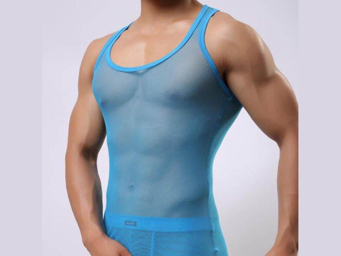 Gay Gym Tops | Sexy Mesh Tank Top