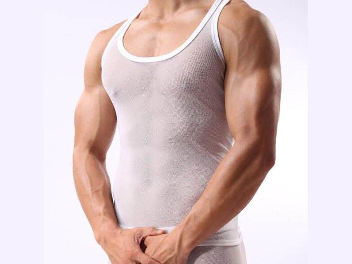 Gay Gym Tops | Sexy Mesh Tank Top