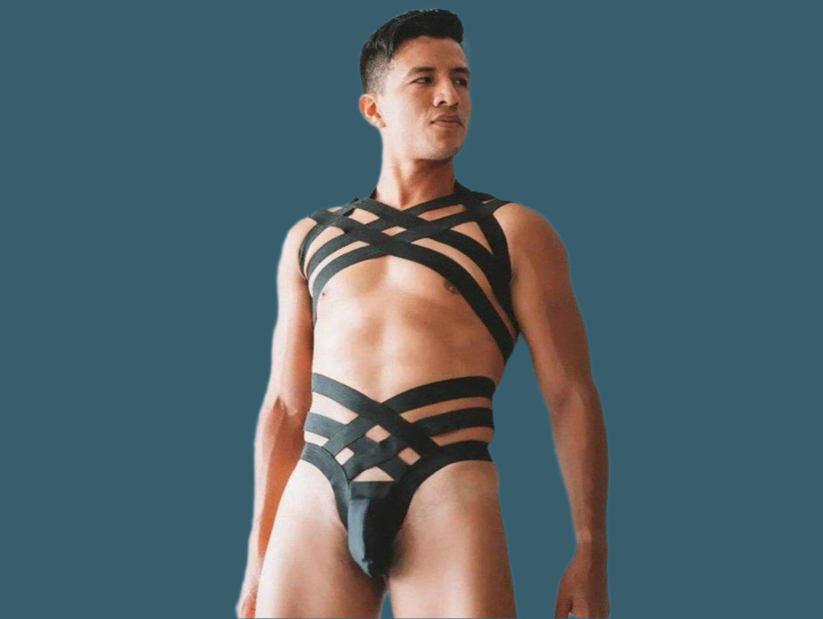 Gay Harness | Body Straps Set Top + Thong Bottom