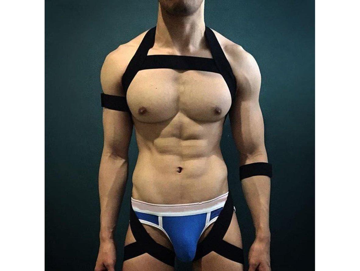 Gay Harness | CLEVER-MENMODE Sexy Body Chest Harness with Arm Shoulder Leg Straps