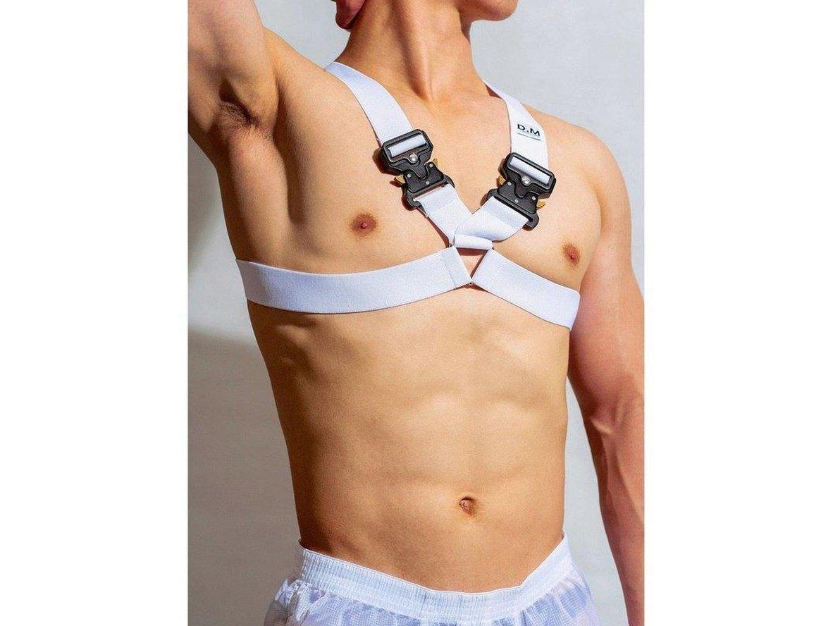 Gay Harness | D.M. Designer Shoulder Strap Harness Metal Buckles