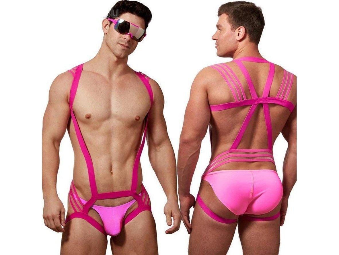 Gay Harness | Pink Body Chest Harness Clubwear