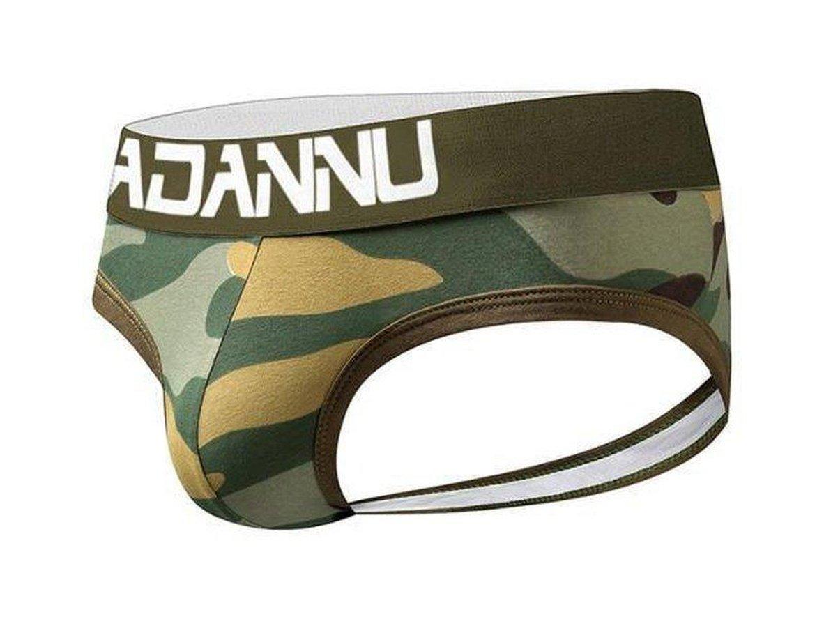Gay Jock Briefs | ADANNU Camo Open Butt Jock Briefs
