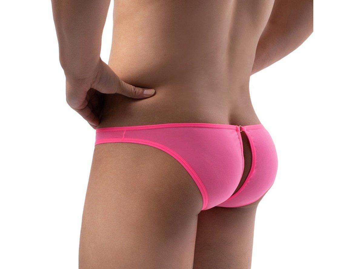 Gay Jock Briefs | Ice Silk Open Crotch Open Butt Jock Briefs