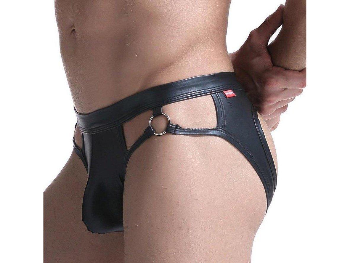 Gay Jockstraps | Faux Leather Underwear Jockstrap