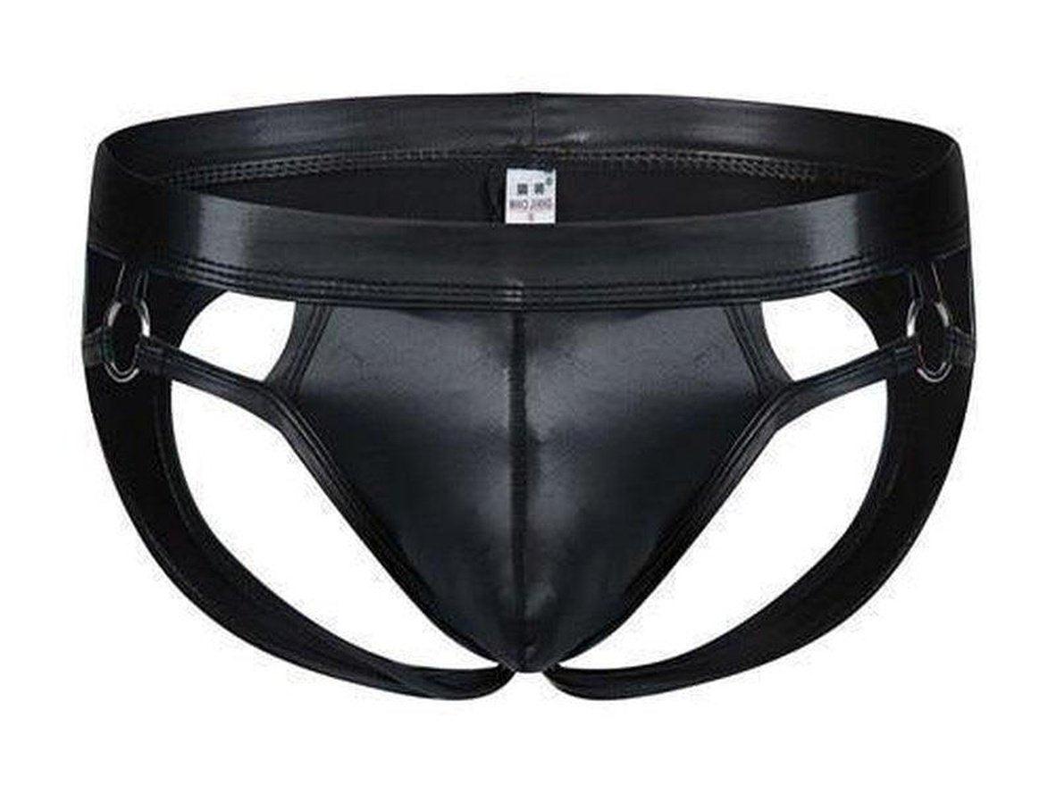 Gay Jockstraps | Faux Leather Underwear Jockstrap