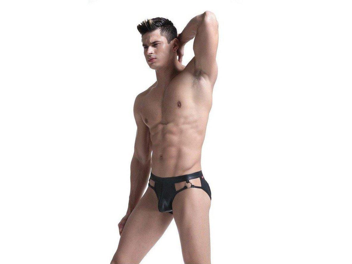 Gay Jockstraps | Faux Leather Underwear Jockstrap