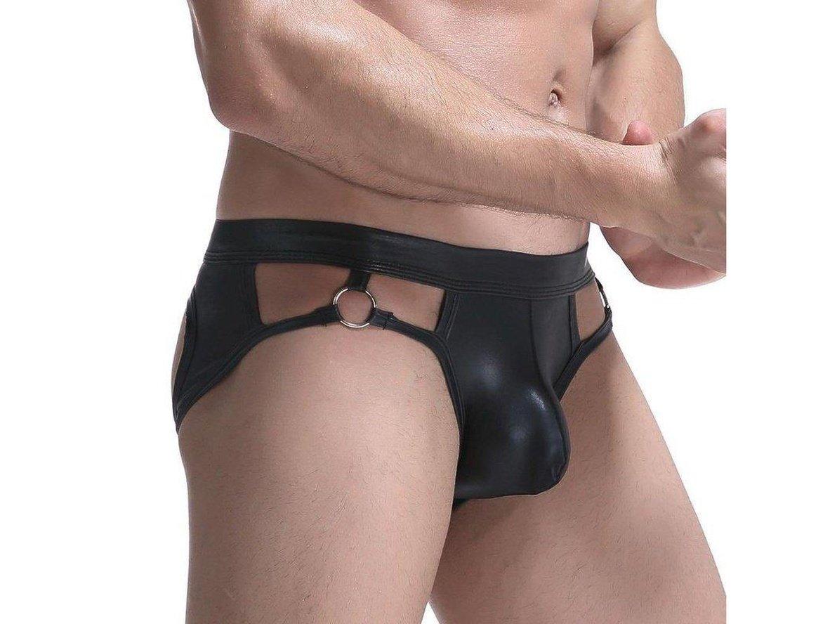 Gay Jockstraps | Faux Leather Underwear Jockstrap