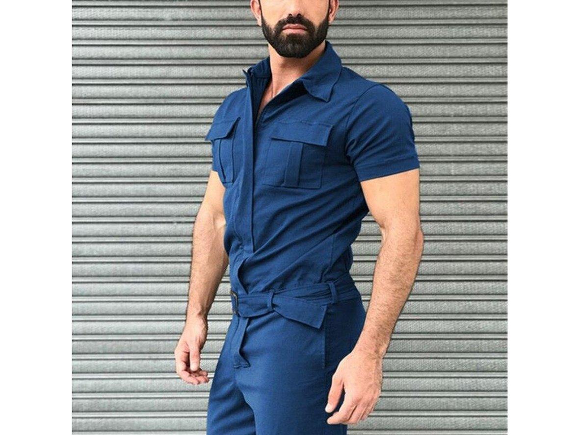 Gay Jumpsuits | Casual Streetwear Short Sleeve Jumpsuit