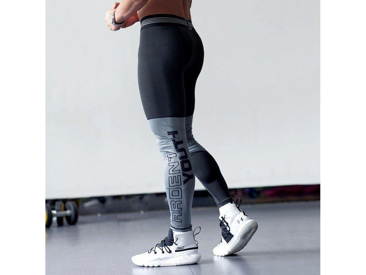 Man Active Gym Contrast Piping Legging