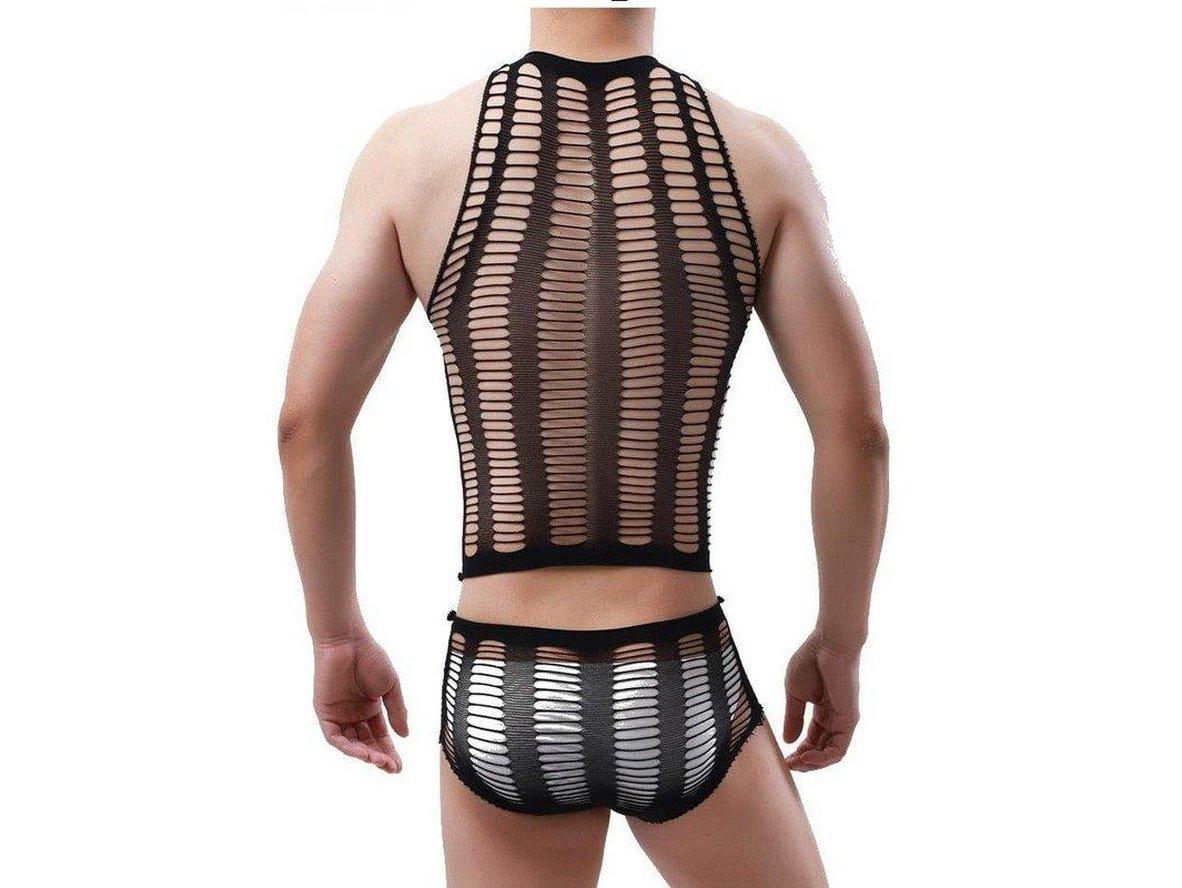 Gay Lingerie | Sexy Fishnet Lounge Bodysuit
