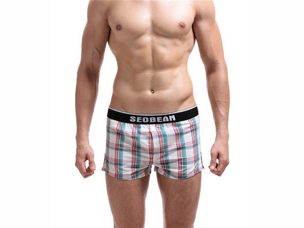 Gay Loungewear | SEOBEAN Cotton Plaid Boxer Briefs