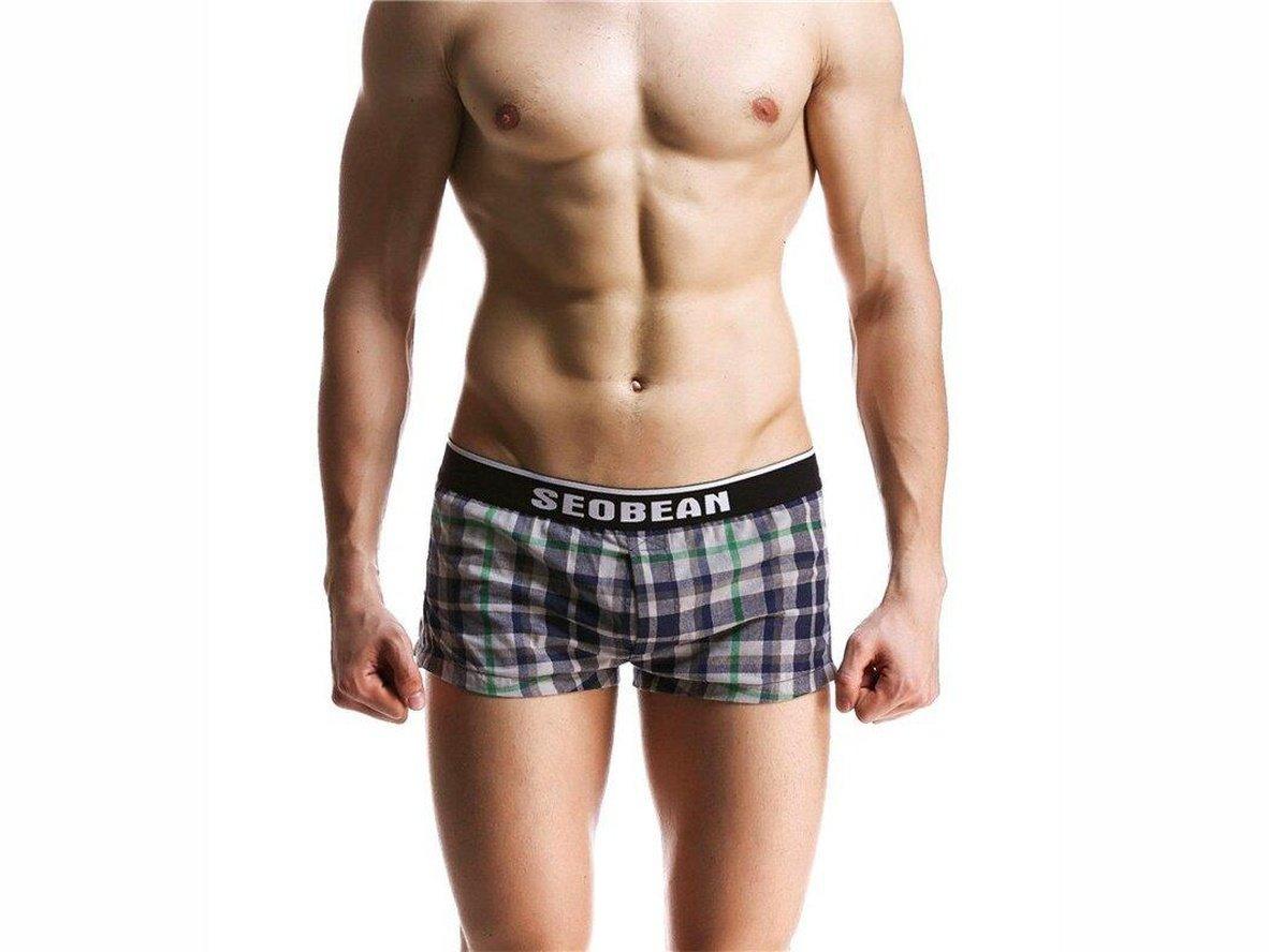 Gay Loungewear | SEOBEAN Cotton Plaid Boxer Briefs