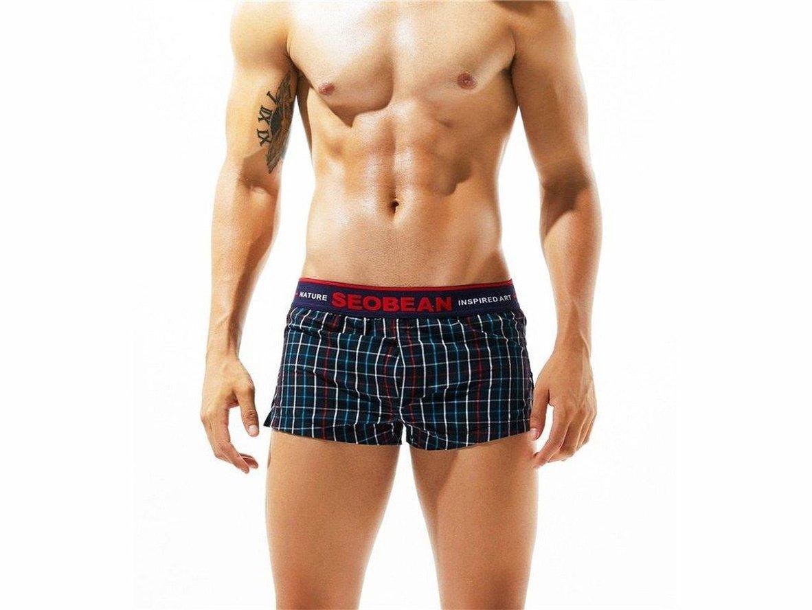 Gay Loungewear | SEOBEAN Cotton Plaid Boxer Briefs