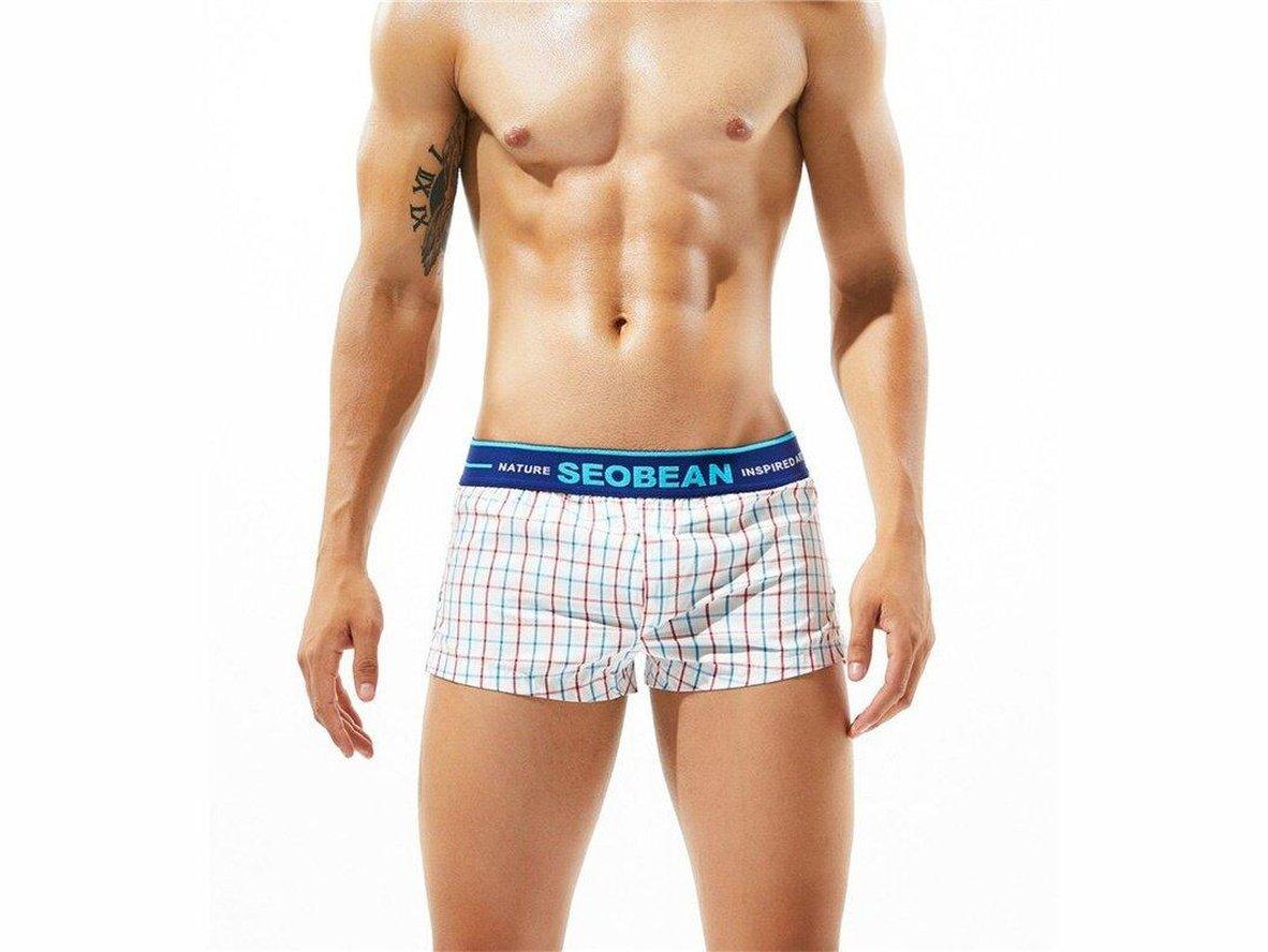 Gay Loungewear | SEOBEAN Cotton Plaid Boxer Briefs