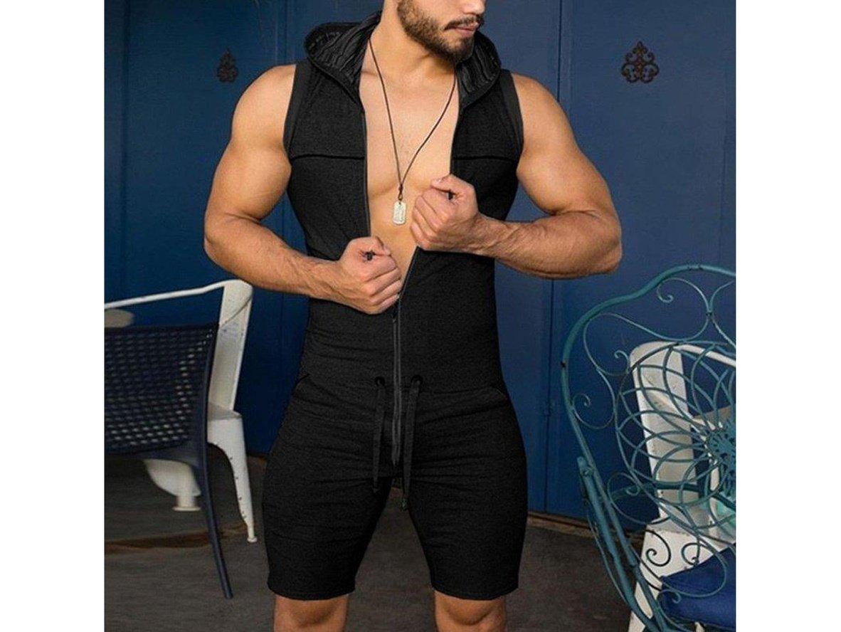 Gay Rompers | Sleeveless Hooded Jumpsuit