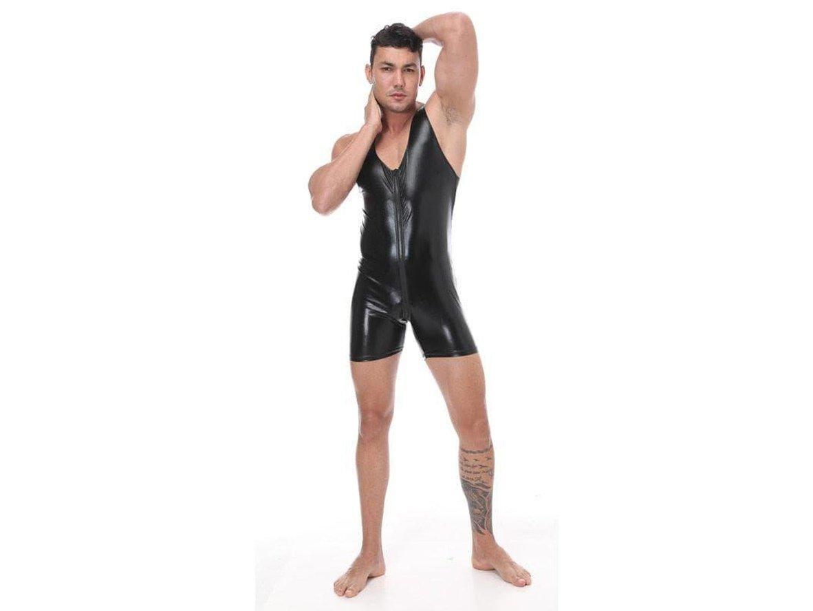 Gay Singlets | Wrestling Wet Look Faux Leather Singlets