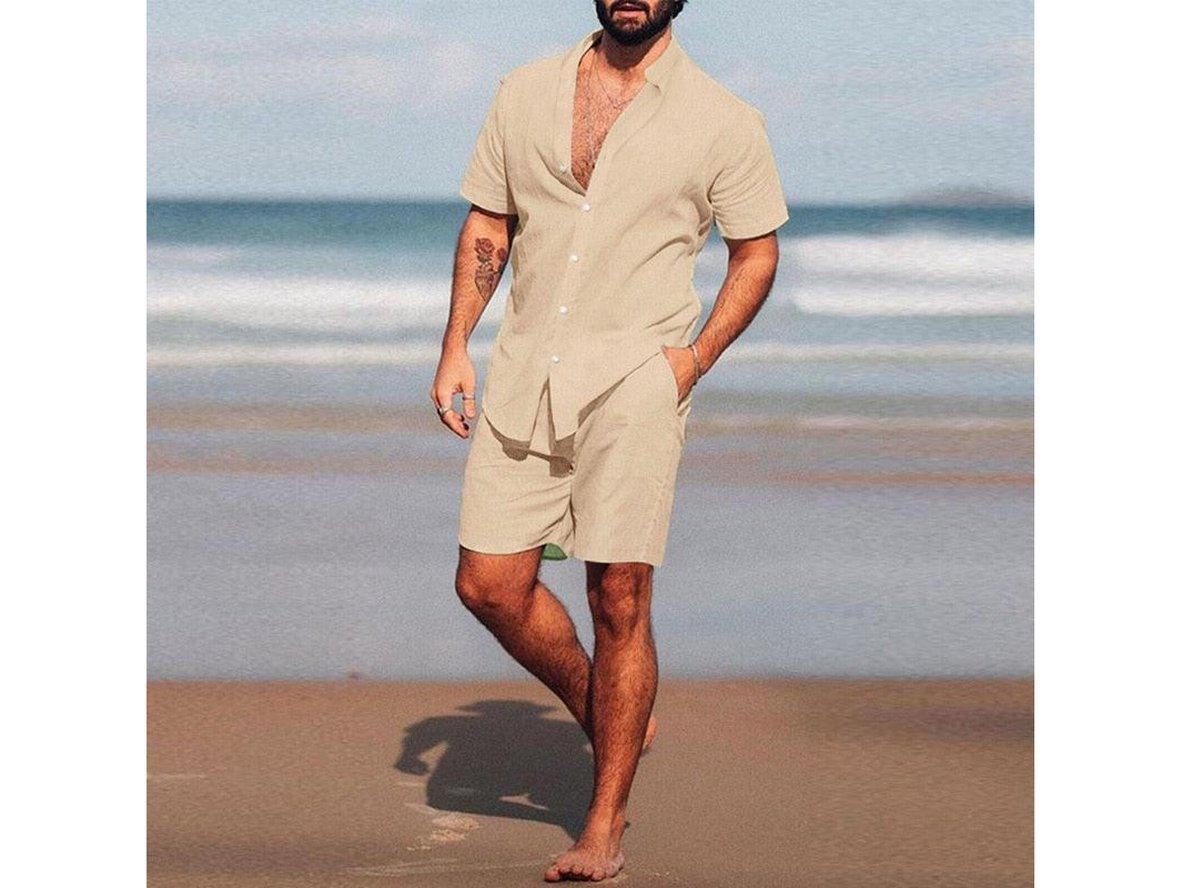 Gay Summer Outfits | Casualwear Short Sleeve Shirt + Shorts