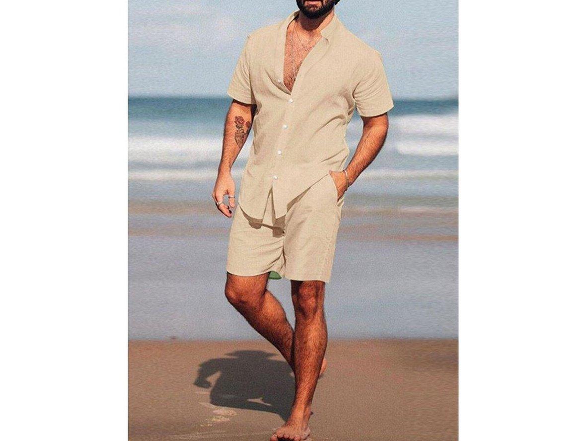 Gay Summer Outfits | Casualwear Short Sleeve Shirt + Shorts