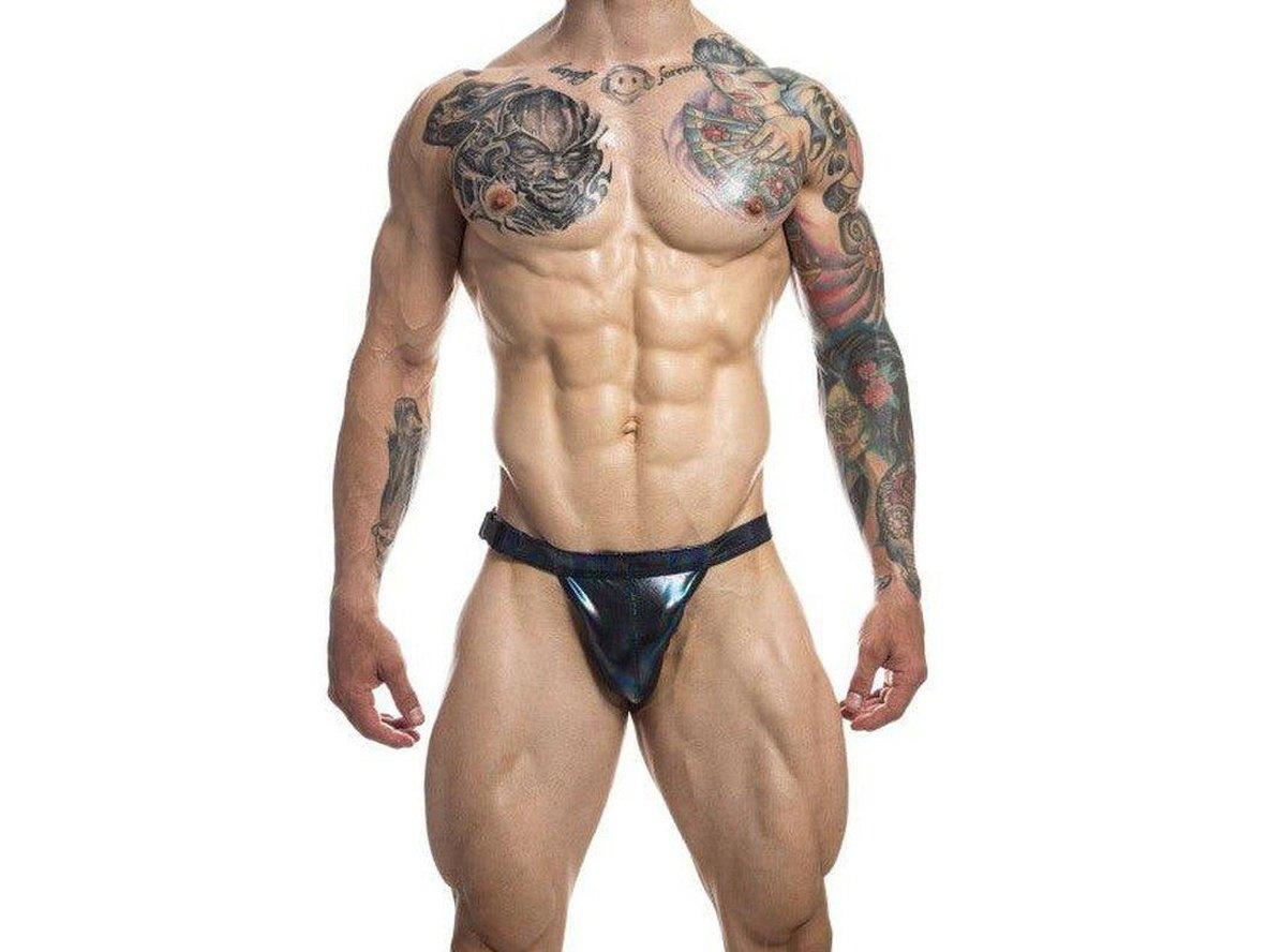 Gay Swim Bikini | CLEVER-MENMODE Faux Leather Sexy Swim Bikini