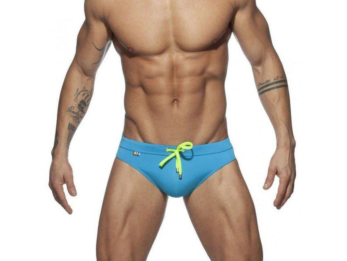 Gay Swim Briefs | DESMIIT Swimwear Rainbow Push Up Pad Swim Briefs